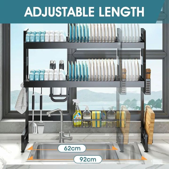 Dish%20Drying%20Rack%20Over%20Sink%20Display%20Adjustable%20Width%20Stand%20Drainer%20Drying%20Rack%202%20Tier%20Over%20Sink%20Plate%20Dish%20Drainer%20Kitchen%20Counter%20Storage%20Organizer%20Cutlery%20Utensil%20Chopping%20Board%20Holder%20-%20Image%204