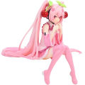 New Hatsune Miku Anime Figure Toys Pink Cherry Dress MIKU Kawaii Cartoon PVC Action Figurine Model Dolls Birthdays Kids.