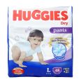 International Malaysian product Huggies diaper Dry pants Large (9-14kg) (48+2pcs)=50pcs.