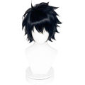 Black Short Spiky Layered Wig Synthetic Hair Messy Bangs Anime Character Cosplay Halloween Costume Party Full Wigs for Men Teens. 