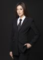black ladies coat pant suit. 