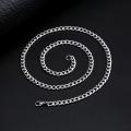 Punk Size 2-7mm Mens Curb Cuban Link Chain Stainless Steel Necklace Women Silver Color Male Jewelry Gifts For Hiphop Boy. 