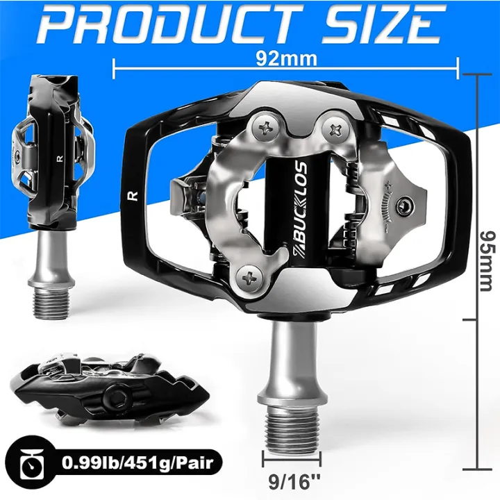 BUCKLOS%20Mountain%20Bike%20Pedals%20Self-locking%20MTB%20Pedal%20for%20SHIMANO%20SPD%20M8100%20M8020%20Foot%20Platform%20Durable%20MTB%20Clip%20Pedals%20with%20Cleat%20-%20Image%203