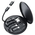 Portable Data Cable Storage Box with Phone Holder Compact Lightweight Cable Adapter Conversion Head Organiser Finishing Box. 