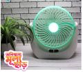 JY SUPER Portable Led Light With Mini Fan Charging Protection Strong Wind Fan With USB Port - Rechargeable Mini Fan-Mini Fans-Sara Collection Zone.