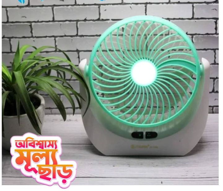 JY SUPER Portable Led Light With Mini Fan Charging Protection Strong Wind Fan With USB Port - Rechargeable Mini Fan-Mini Fans-Sara Collection Zone