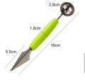 Double Stainless Steel Melo Fruit Spoons Kitchen Cut Watermelon Dig Ball Ice Cream. 