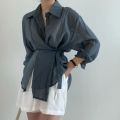 2025 Vintage Fashion Long Sleeve Women Shirt Office Lady Elegant Chic Solid Button Blouses Casual Clothing.
