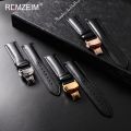 Leather Watchband 18mm 20mm 22mm Men's and Women's Replacement Casual Strap With Automatic Butterfly Clasp Watch Strap.
