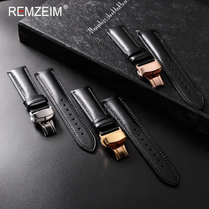Leather%20Watchband%2018mm%2020mm%2022mm%20Men's%20and%20Women's%20Replacement%20Casual%20Strap%20With%20Automatic%20Butterfly%20Clasp%20Watch%20Strap%20-%20Image%205