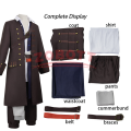 Captain Jack Sparrow Cosplay Costume Men Pirates Uniform Coat Caribbean Carnival Full Set JackSparrow Outfit. 