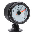 AD 52mm Tachometer tacometro 12V Car LED Tacho Gauge Tachometer 0-8000 RPM Meter White Black for 1-8 Cylinder Gasoline Engine. 