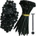 1-300P Nylon Universal Cable Tie Buckle Heavy Duty Self-Locking Zip Ties Holder with Pin Fasteners Car Body UV Resistant Zipties. 