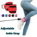 Gym Ankle Straps Double DRing Adjustable Neoprene Padded Cuffs Ankle Weight Leg Training Brace Support Sport Safety. 