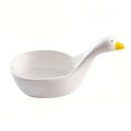 A lovely and cute swan shape ceramic seasoning dish, 40ml, soy sauce dish, chili dish, mustard dish, ketchup, salad sauce dish. 