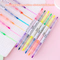 6 pcs/3 PCs set highlighter pen with 2 heads highlighter pen student use double heads highlighter pen 6/3 colors marker pen. 