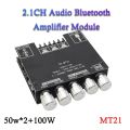 2x50W+100W Power Amplifier Board 2.1 Channel Subwoofer AUX 12V 24V Audio Stereo Bluetooth 5.0 Bass Amplifier MT21 . 