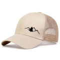 Unisex Mountain Embroidery Breathable Baseball Net Caps Spring and Autumn Outdoor Adjustable Casual Hats Sunscreen Hat.