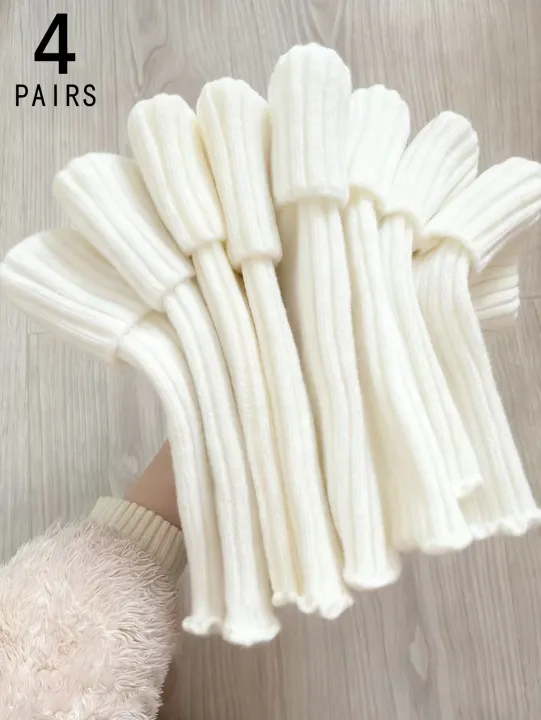 4%20Pairs%20Ladies%20Solid%20Color%20Vertical%20Stripes%20Warm%20Over%20Knee%20Socks%20JK%20Fashion%20Autumn%20Winter%20Collection%20Simple%20Design%20-%20Image%207