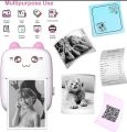 Mini printer protable, pocket thermal printer, bluetooth wireless smart printer for photo print, QR code inkless printer with IOS & Android application.. 