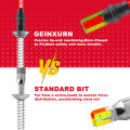 GEINXURN 1 In./2In Metric Hex Head Impact Tough Magnetic Bits Set, S2 Steel Hex Screwdriver Bit set with Base. 