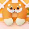 Cute Cartoon INS Style Travel Neck Pillow U-Shaped Panda Rainbow Cloud Fruit Inflatable Cushion For Kids Adults Family Friends.