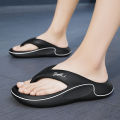 Men's flat slippers summer thick soft sole eva slippers outdoor beach sandals women's 45 non-slip comfortable bathroom slippers. 