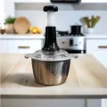 Stainless Steel Multifunctional 2LTR Hand Push Chopper Press Start Quick Operation,Mixer, Kitchens Best Food Chopper, Blender to Chop Fruits Onions. 