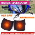 1 Pair Motorcycle Heated Grips USB Electric Bicycle Motorbike Handle Handlebar Warmer 7.5W  Anti Slip Bicycle Removable Grips. 