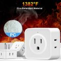 US Plug Multi Tap Universal Power Strip Wall Outlet Extender 5 AC Outlets,Small Electrical Socket Splitter Travel Home Office. 