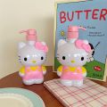 Sanrio Hello Kitty Soap Bottle Cartoon Kt Model Shower Gel Refill Press Bottle Cartoon Children's Hand Sanitizer Press Bottle. 