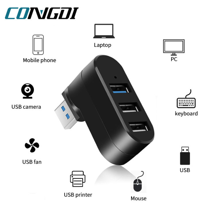 Wireless 3 in 1 USB 3.0 2.0 Hub Adapter for Laptop Notebook 3 Ports USB ...