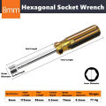 5mm 6mm 7mm 8mm 9mm 10mm Hex Socket Head Screwdriver Wrench CRV Shaft Nut Repair Tool for Motorcycle M3 M4 Hand Tools. 