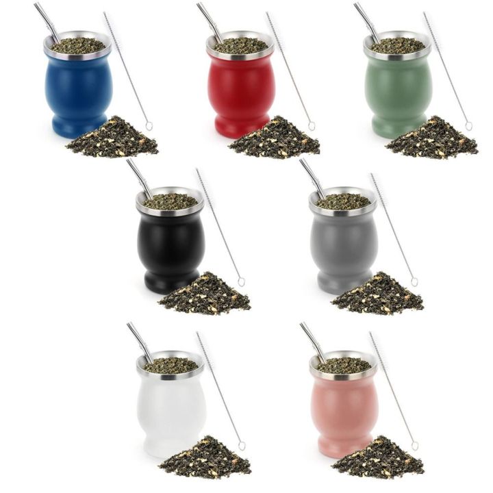 8oz%20Yerba%20Mate%20Gourd%20Set%20Yerba%20Mate%20Cup%20Bombilla%20Mate%20Straw%20and%20Cleaning%20Brush%20Stainless%20Steel%20Double-Wall%20Easy%20to%20Clean%20-%20Image%204