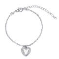 Y2K Zircon Ins Bracelets for Women Korean Fashion Sweet Girls Sparkling Hollow Heart Delicate Chain Bracelet Party Jewelry Gifts. 