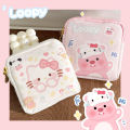 Kawaii Cartoon Hello Kitty Girl Tampon Sanitary Napkin Storage Bag Cute Mini Cosmetics Coin Purse Bag Women Gifts. 