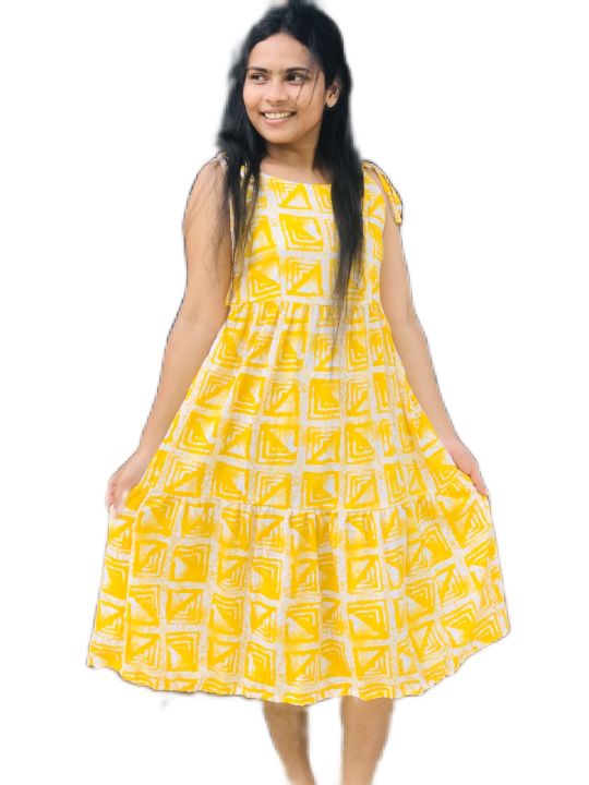 Ladies stylish frock new fashion cotton