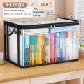 PVC Storage Bag with Flip Lid & Viewing Window - Durable Rectangular Organizer for Toys, Crafts, Books, School Supplies, Snacks. 