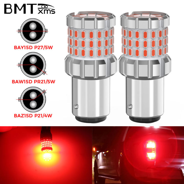 BMTxms 1157 P21/5W BAY15D LED BAZ15D P21/4W BAW15D PR21/5W Red Brake Light Car Tail Stop DRL Lamp For HYUNDAI Opel Toyota Suzuki