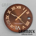 GRAMOCK 25mm Brown Roman Watch Dial Hands Sunberst Diamond Dial For NH15 Automatic Lady's 31mm Wristwatch Modified Accessories. 