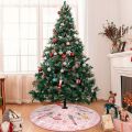 VIKAMA Christmas Tree Skirt Pink Edition, Nutcracker Holiday Party Decor, Festive Home Christmas Ornaments. 