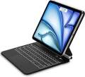 GOOJODOQ Magnetic Keyboard for iPad Air 11-inch (M2) 2024 & iPad Pro 11 inch (4th/3rd/2nd/1st) Gen 2022,iPad Air 5th/4th Gen 10.9",Click-Anywhere Trackpad with 7 Color Backlit Floating Keyboard-Black. 