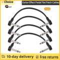 4 Packs Ggiant AC-8 Guitar Effect Pedal Flat Patch Cables 6 Inch Length with 1/4 Inch Right Angle Connectors Patch Cable Kit. 