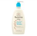 Aveeno Baby Daily Moisture Gentle Body Wash & Shampoo with Oat Extract, 2-in-1 Baby Bath Wash & Hair Shampoo 532ml.