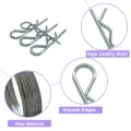 100PCS Cotter Pins r pins - Sturdy & Durable Alloy Steel - R- Shaped Heavy Duty Cotter Pin Assortment Kit in 6 Different Sizes. 