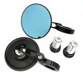 Motorcycle Mirrors Aluminum HandleBar End 7/8" 22mm Side Adjustable Rearview Mirrors Street Bike Scooter E-bike Side Mirror. 