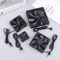 5V Brushless Cooling Fan USB Router Fan Computer Case TV Box Cooling Case 50mm 80mm 90mm 120mm PC DIY Cooler Desktop Fan.
