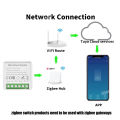 Mini Smart Switch Zigbee 3.0 16A/20A 2 Way Control For Tuya DIY Light Switch Module Home Automation Zigbee Gateway Required. 