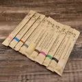Bamboo Toothbrushes 5/10/12Pcs Eco Friendly Resuable Toothbrush Adult Wooden Soft Tooth Brush Cconvenient. 