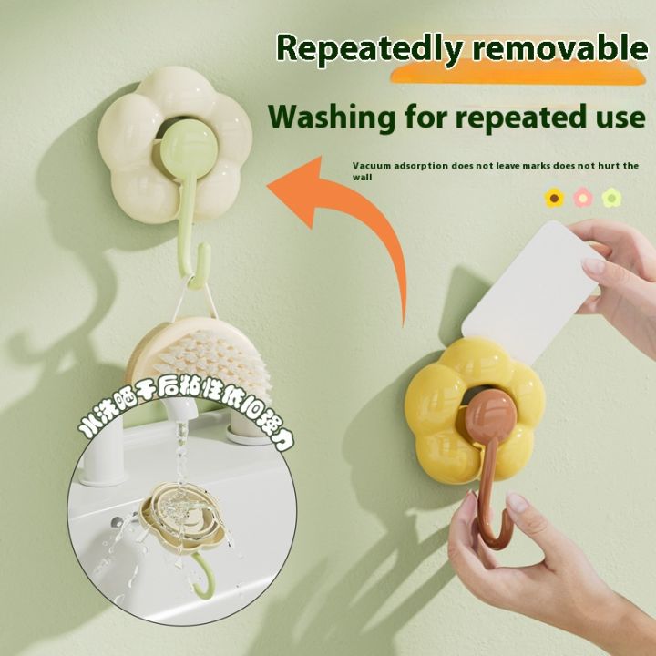 Suction%20cup%20flower%20hook%20Vacuum%20strength%20traceless%20punch%20free%20sticky%20hook%20Home%20bathroom%20kitchen%20door%20behind%20toilet%20-%20Image%204